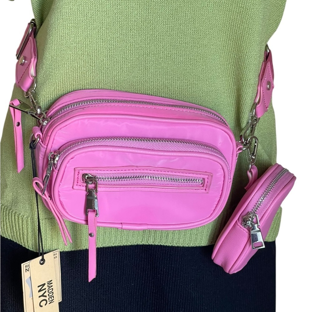 New! Steve Madden NYC Nylon
Crossbody Convertible Bag, Hot Pink